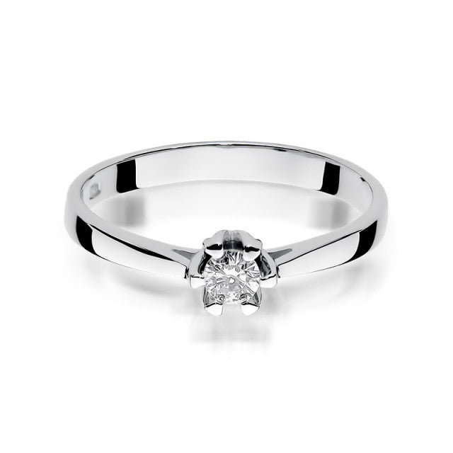 Inel Aur 14K cu Diamant Natural 0.12 ct, imaginea 6 din 11