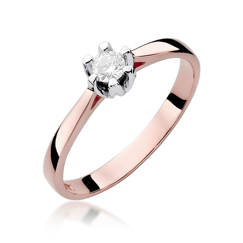 Inel Aur 14K cu Diamant Natural 0.12 ct, imaginea 8 din 11