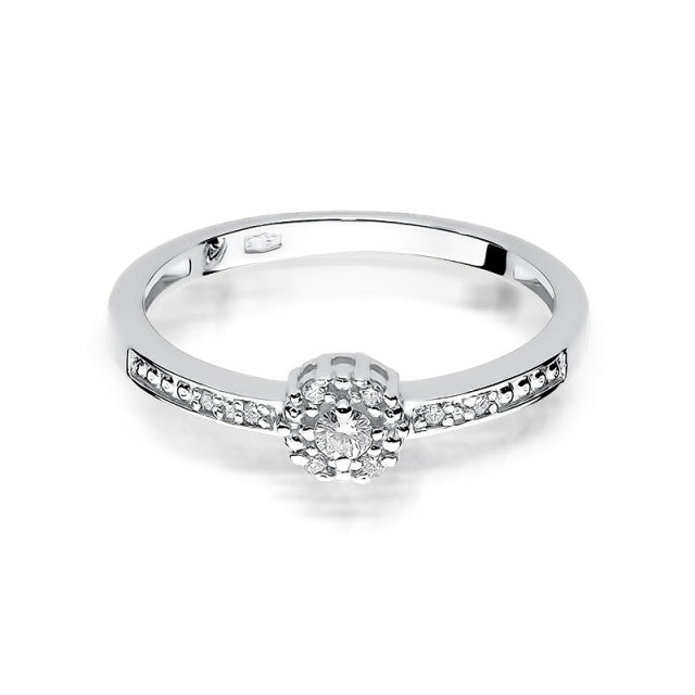 Inel Aur 14K cu Diamante Naturale 0.09 ct, imaginea 5 din 11