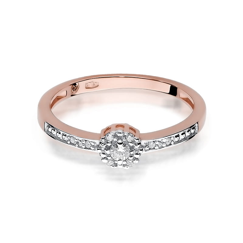 Inel Aur 14K cu Diamante Naturale 0.09 ct, imaginea 9 din 11
