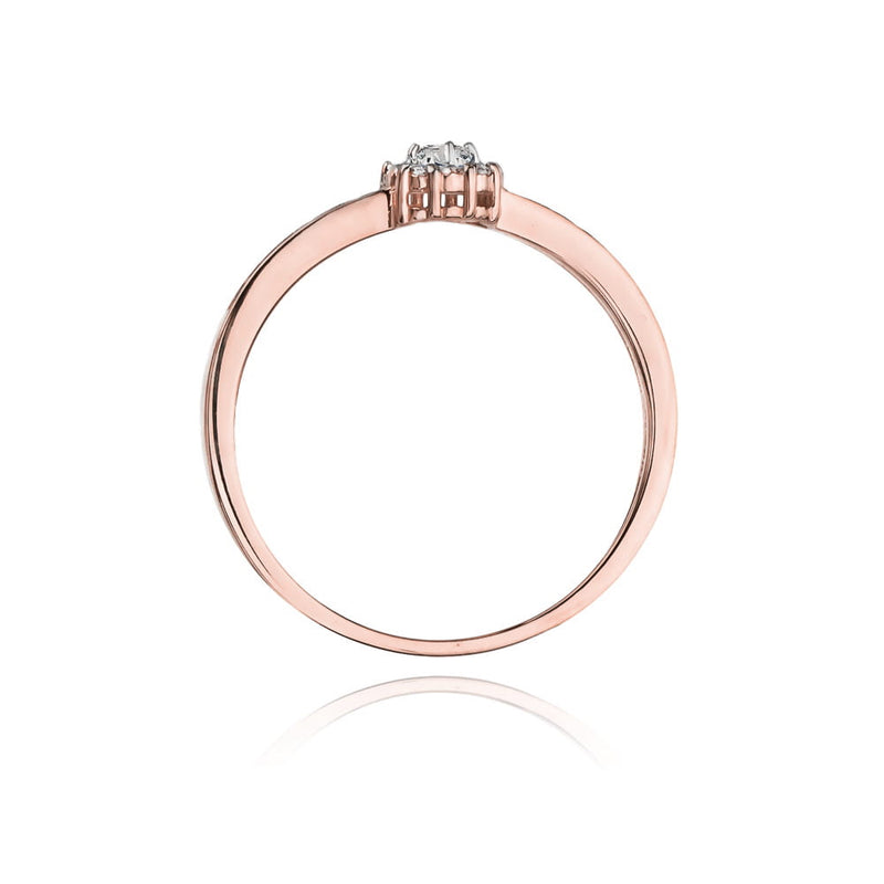 Inel Aur 14K cu Diamante Naturale 0.09 ct, imaginea 10 din 11