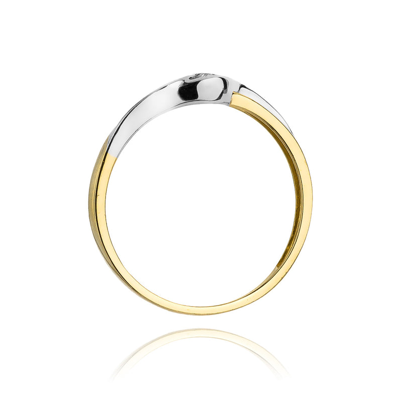 Inel Aur 14K cu Diamant Natural 0.04 ct, imaginea 3 din 11