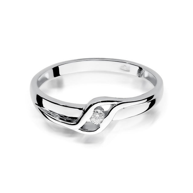 Inel Aur 14K cu Diamant Natural 0.04 ct, imaginea 5 din 11