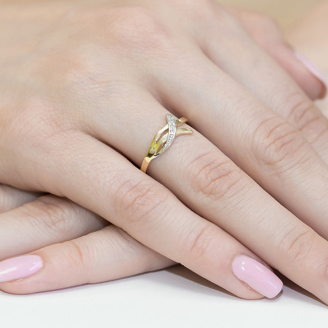 Inel Aur 14K cu Diamante Naturale 0.02 ct, imaginea 7 din 11