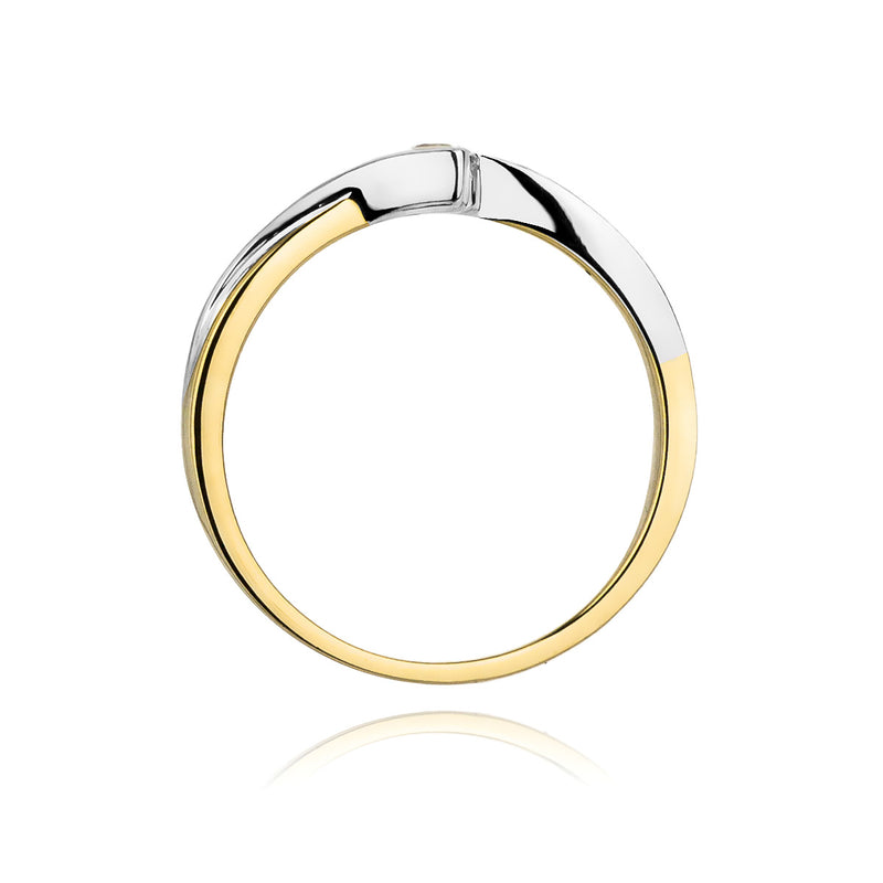 Inel Aur 14K cu Diamant Natural 0.10 ct, imaginea 3 din 11
