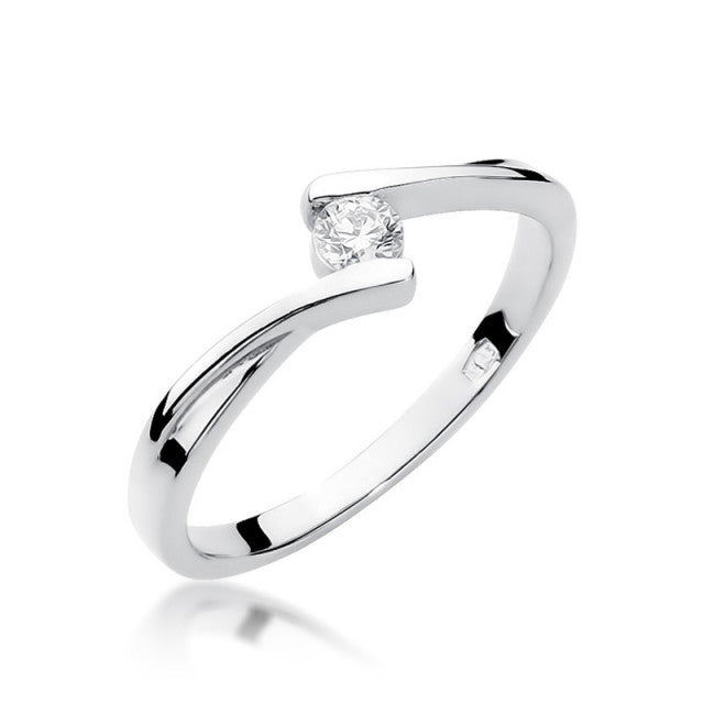 Inel Aur 14K cu Diamant Natural 0.10 ct, imaginea 4 din 11