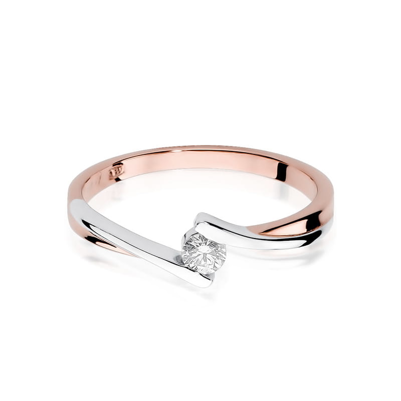 Inel Aur 14K cu Diamant Natural 0.10 ct, imaginea 9 din 11