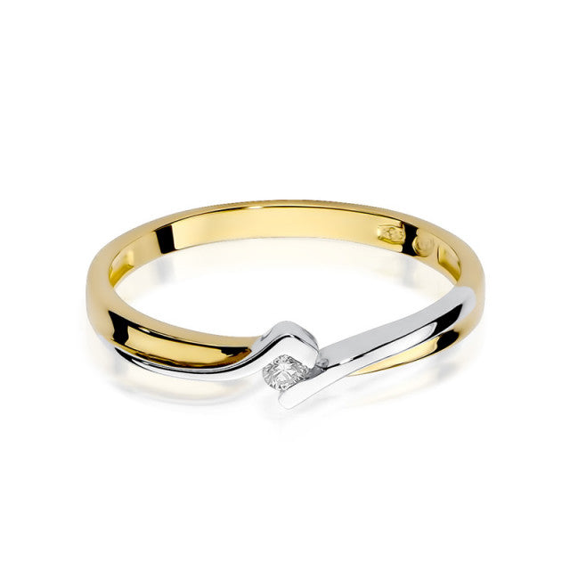 Inel Aur 14K cu Diamant Natural 0.04 ct, imaginea 2 din 11