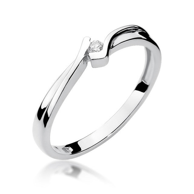 Inel Aur 14K cu Diamant Natural 0.04 ct, imaginea 4 din 11