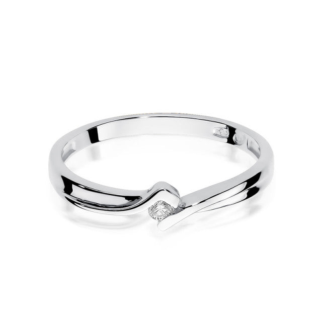 Inel Aur 14K cu Diamant Natural 0.04 ct, imaginea 7 din 11