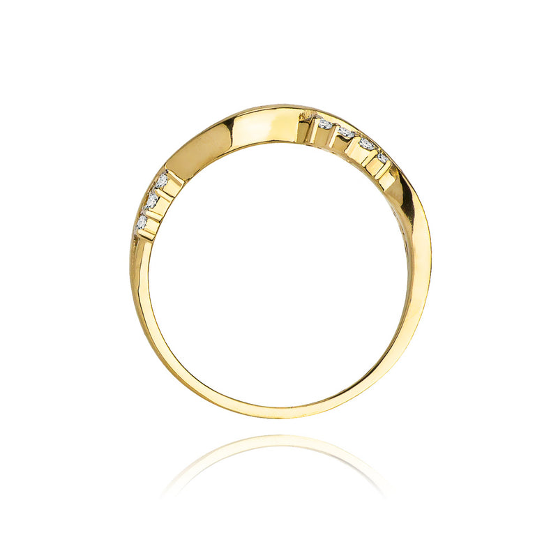 Inel Aur 14K cu Diamante Naturale 0.07 ct, imaginea 3 din 11