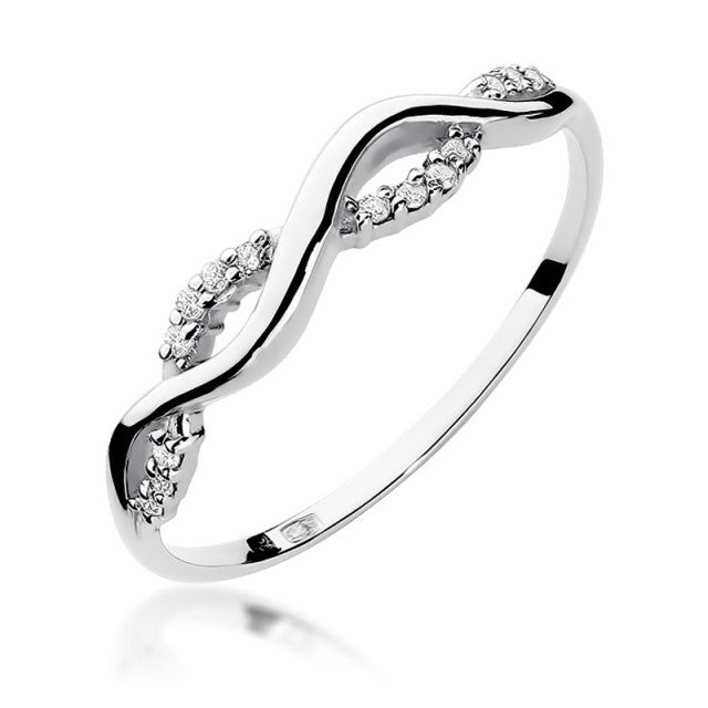 Inel Aur 14K cu Diamante Naturale 0.07 ct, imaginea 4 din 11