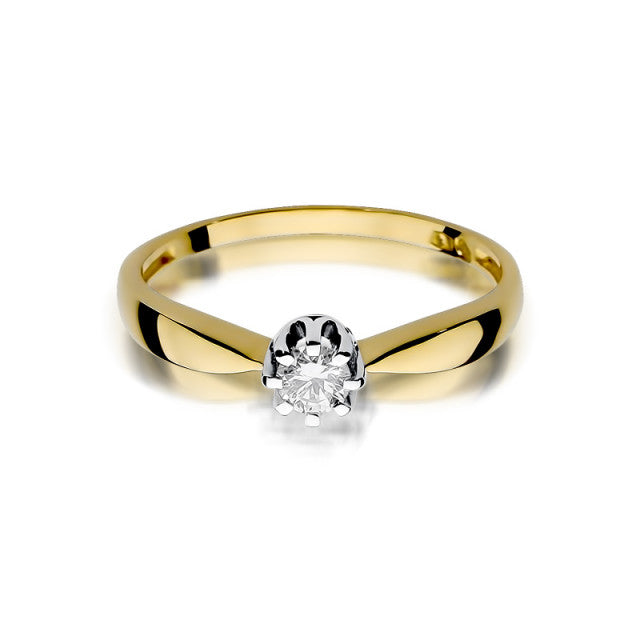 Inel Aur 14K cu Diamant Natural 0.15 ct, imaginea 2 din 11
