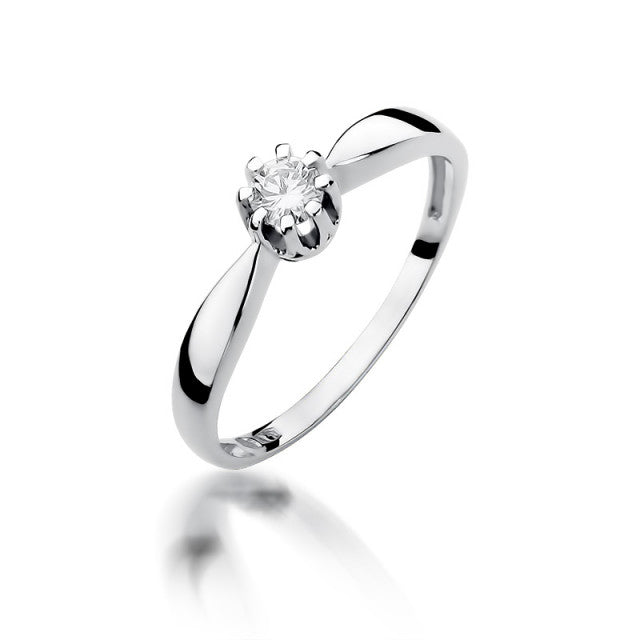 Inel Aur 14K cu Diamant Natural 0.15 ct, imaginea 4 din 11