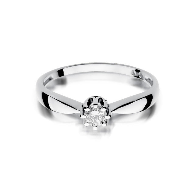 Inel Aur 14K cu Diamant Natural 0.15 ct, imaginea 5 din 11