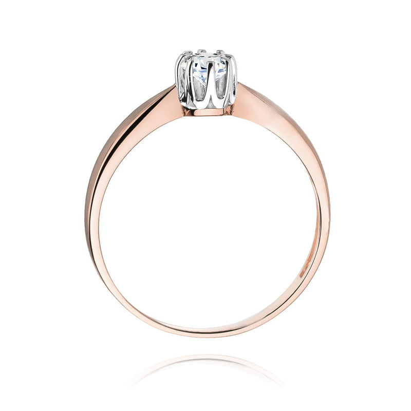 Inel Aur 14K cu Diamant Natural 0.15 ct, imaginea 10 din 11