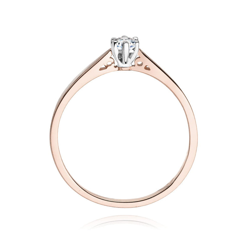 Inel Aur 14K cu Diamant Natural 0.10 ct, imaginea 11 din 11