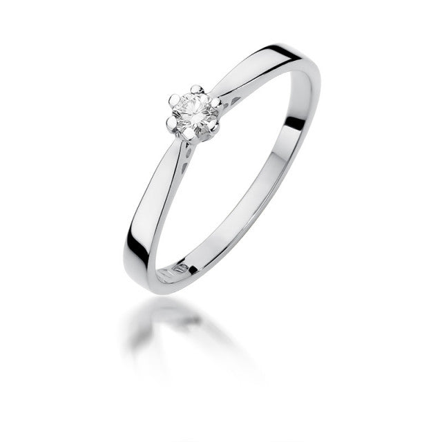Inel Aur 14K cu Diamant Natural 0.10 ct, imaginea 4 din 11