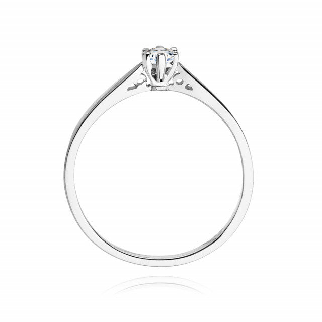 Inel Aur 14K cu Diamant Natural 0.10 ct, imaginea 6 din 11