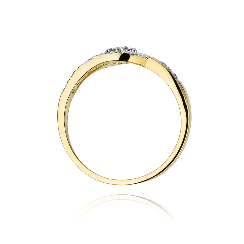 Inel Aur 14K cu Diamante Naturale 0.17 ct, imaginea 3 din 11