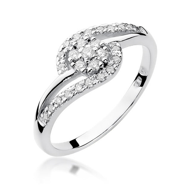 Inel Aur 14K cu Diamante Naturale 0.17 ct, imaginea 4 din 11