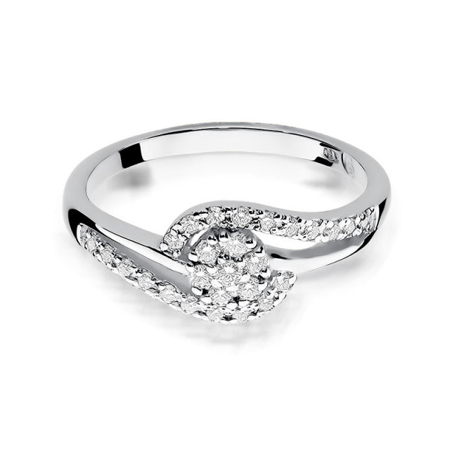 Inel Aur 14K cu Diamante Naturale 0.17 ct, imaginea 5 din 11