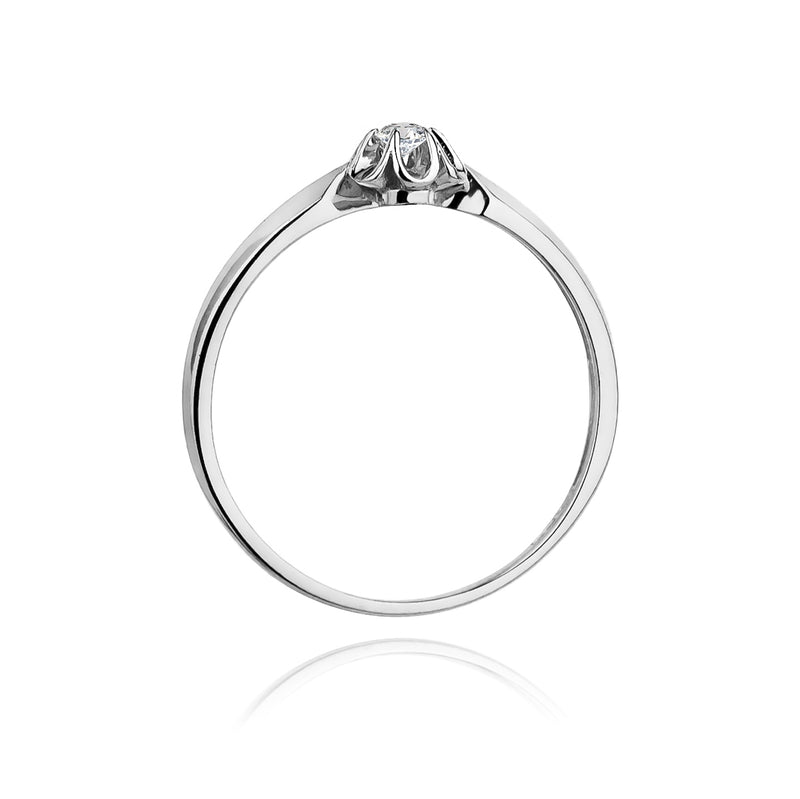 Inel Aur 14K cu Diamant Natural 0.04 ct, imaginea 6 din 11