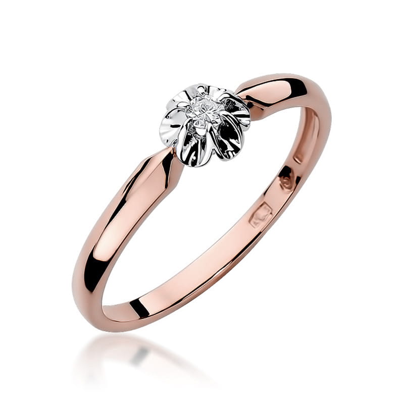 Inel Aur 14K cu Diamant Natural 0.04 ct, imaginea 8 din 11