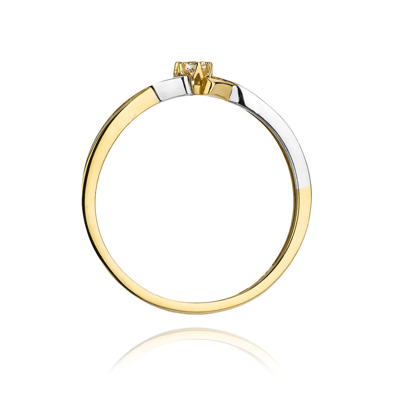 Inel Aur 14K cu Diamant Natural 0.04 ct, imaginea 3 din 11