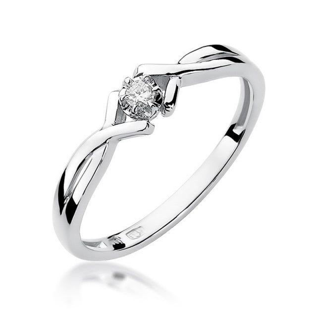 Inel Aur 14K cu Diamant Natural 0.04 ct, imaginea 4 din 11