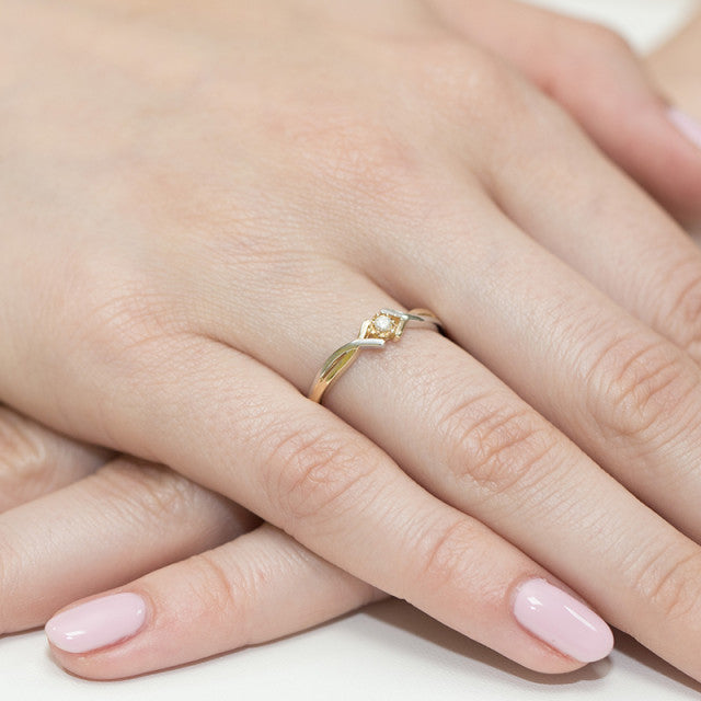 Inel Aur 14K cu Diamant Natural 0.04 ct, imaginea 7 din 11