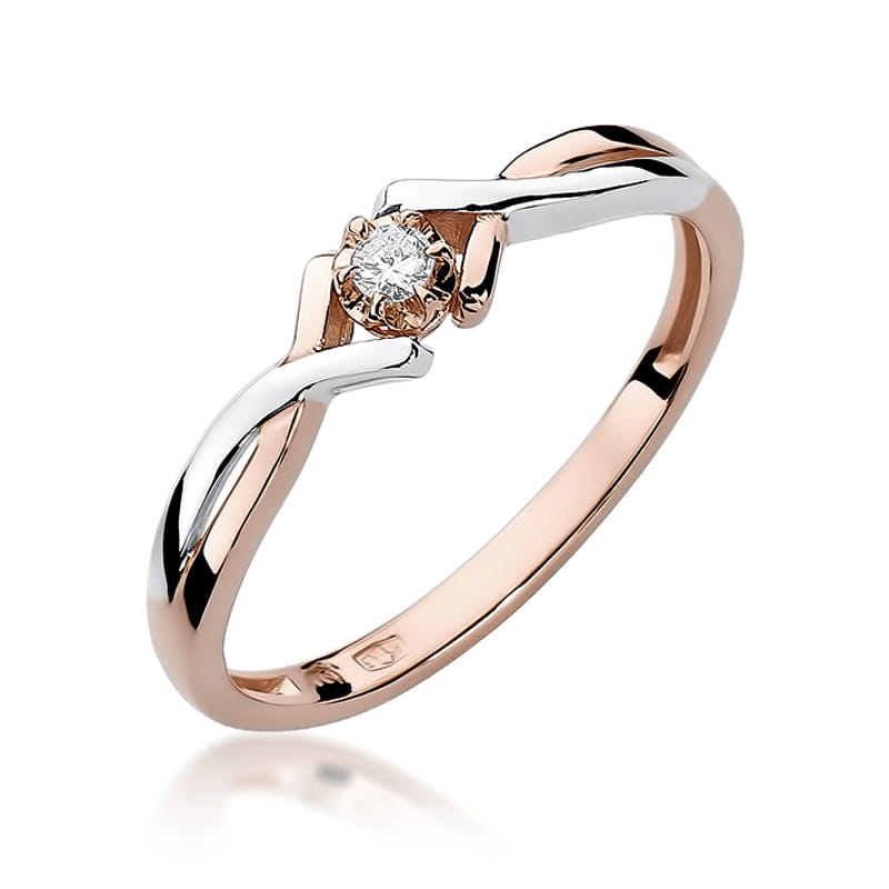 Inel Aur 14K cu Diamant Natural 0.04 ct, imaginea 8 din 11