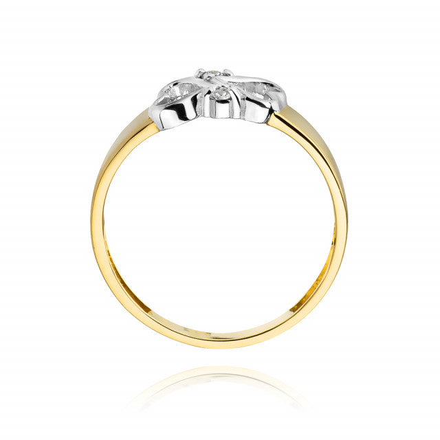 Inel Aur 14K cu Diamante Naturale 0.04 ct, imaginea 3 din 11