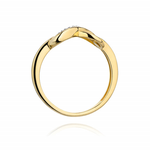 Inel Aur 14K cu Diamante Naturale 0.04 ct, imaginea 3 din 11