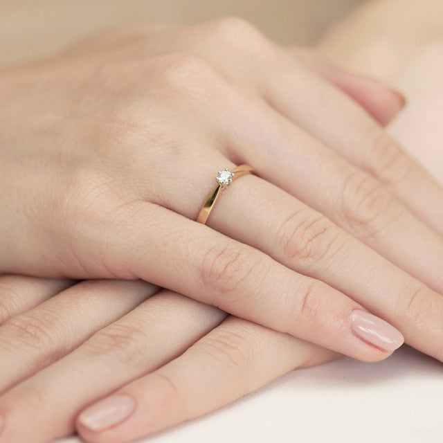 Inel Aur 14K cu Diamant Natural 0.30 ct, imaginea 7 din 11