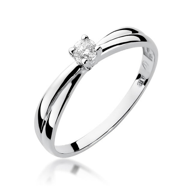 Inel Aur 14K cu Diamant Natural 0.08 ct, imaginea 4 din 9