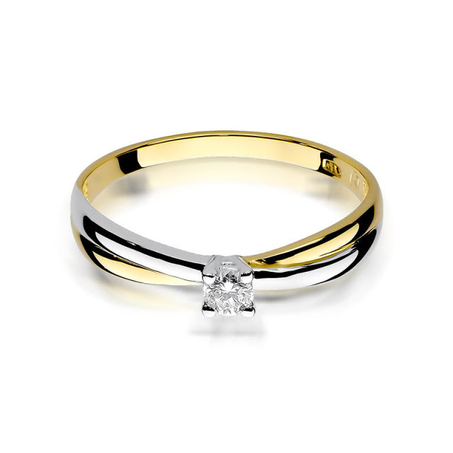 Inel Aur 14K cu Diamant Natural 0.10 ct, imaginea 2 din 9