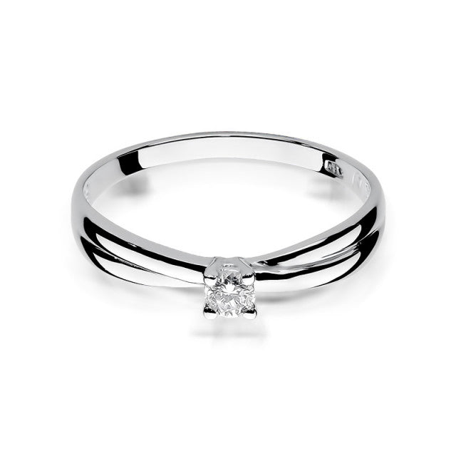 Inel Aur 14K cu Diamant Natural 0.10 ct, imaginea 5 din 9