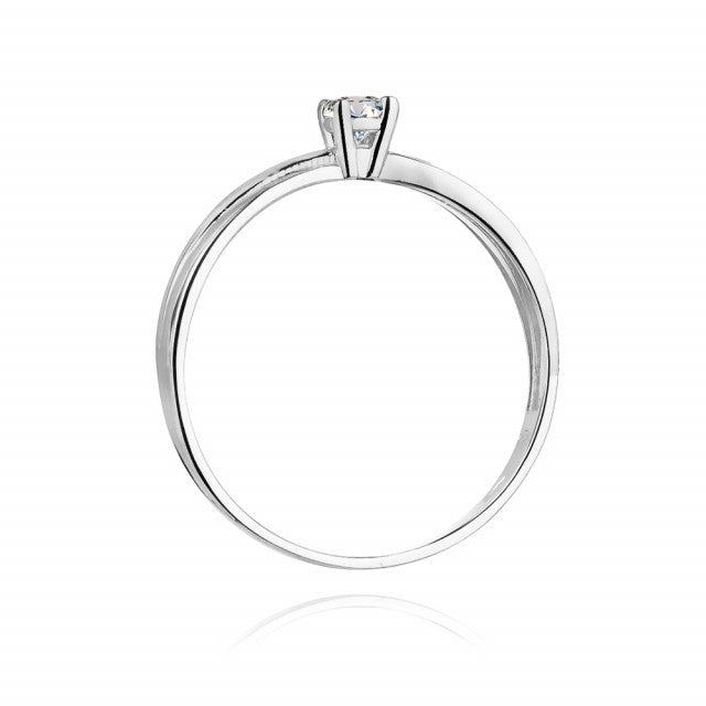 Inel Aur 14K cu Diamant Natural 0.10 ct, imaginea 6 din 9