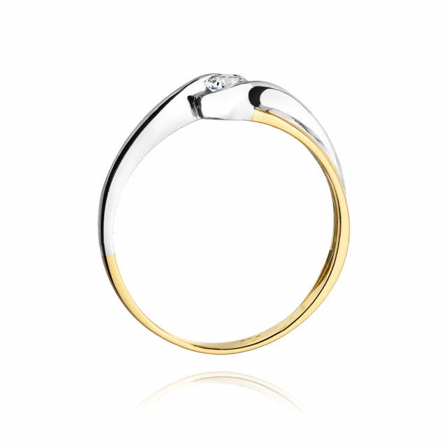 Inel Aur 14K cu Diamant Natural 0.15 ct, imaginea 3 din 11