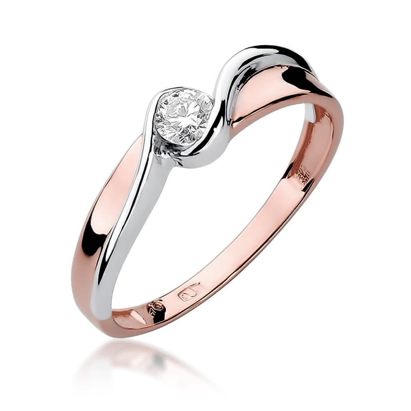 Inel Aur 14K cu Diamant Natural 0.15 ct, imaginea 8 din 11
