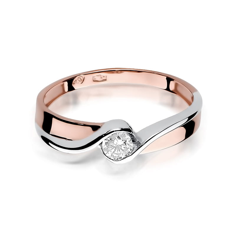 Inel Aur 14K cu Diamant Natural 0.15 ct, imaginea 9 din 11