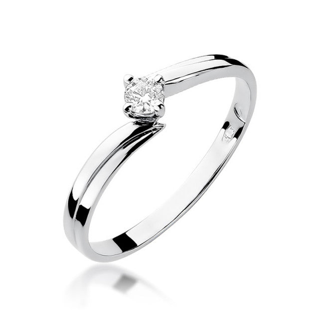 Inel Aur 14K cu Diamant Natural 0.08 ct, imaginea 4 din 10