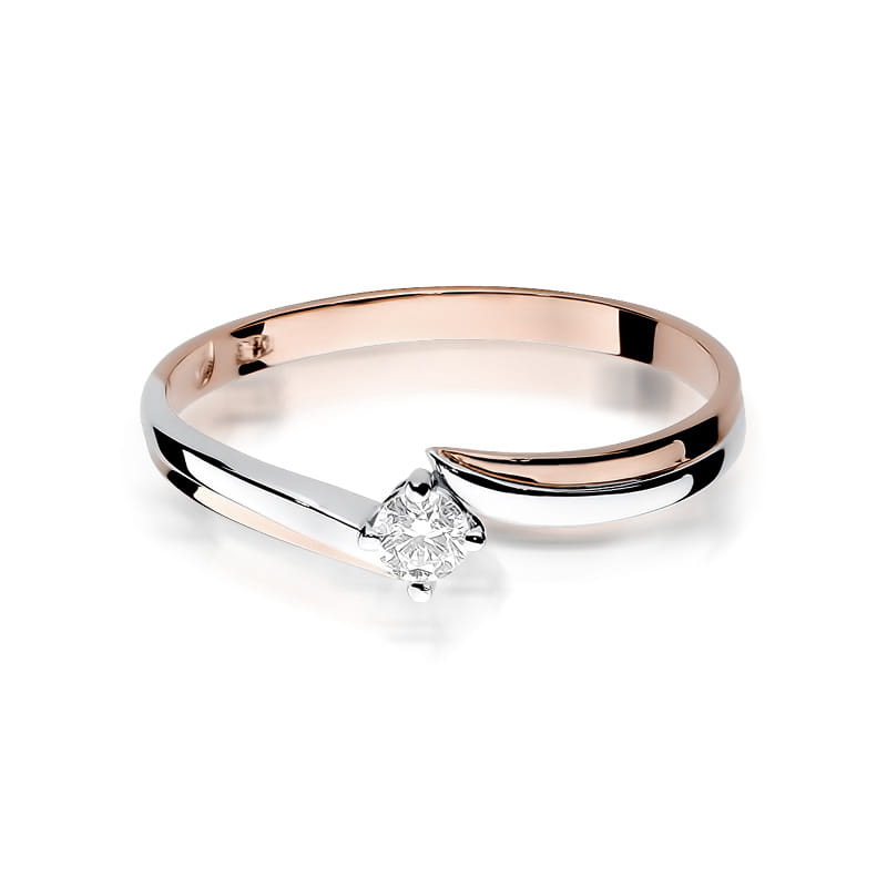 Inel Aur 14K cu Diamant Natural 0.08 ct, imaginea 9 din 10
