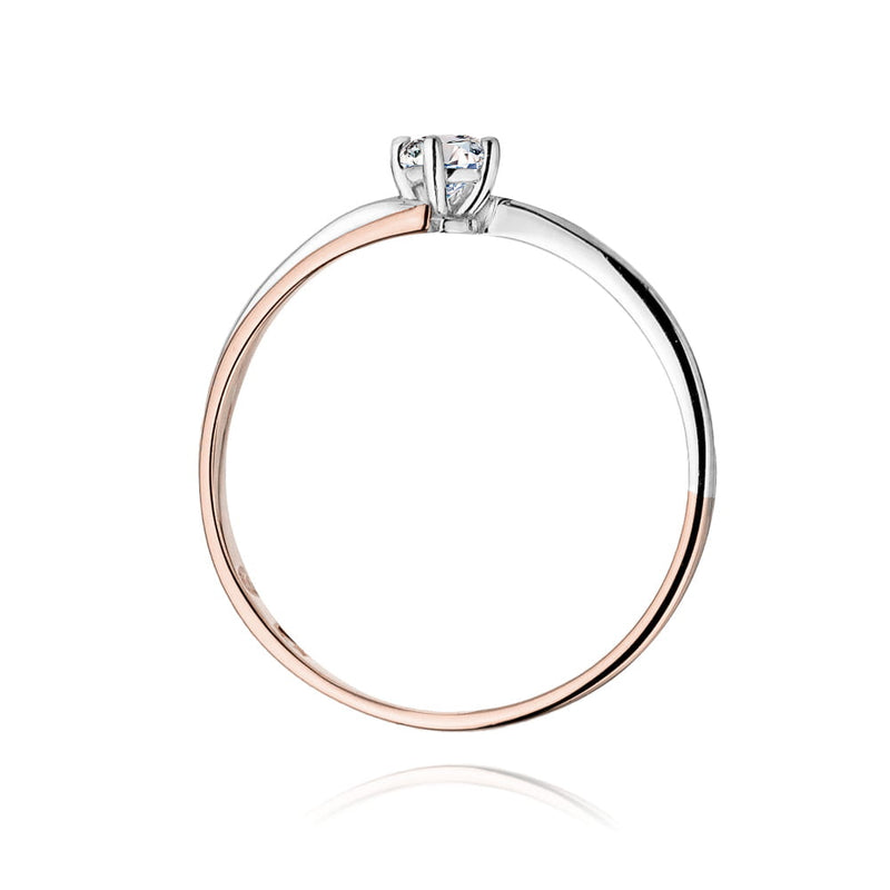 Inel Aur 14K cu Diamant Natural 0.08 ct, imaginea 10 din 10
