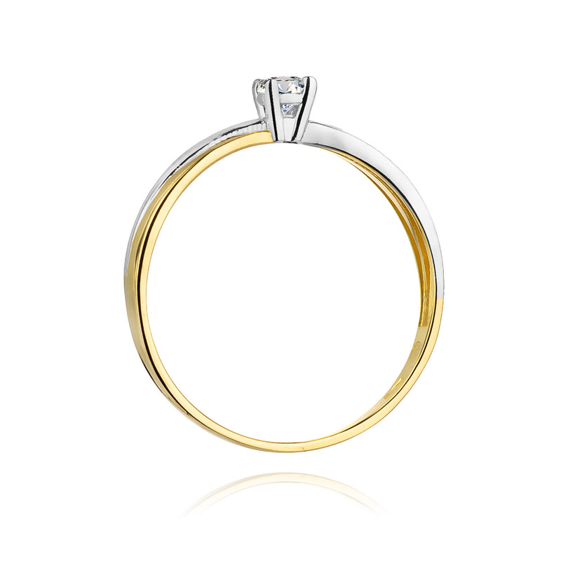 Inel Aur 14K cu Diamant Natural 0.10 ct, imaginea 3 din 10