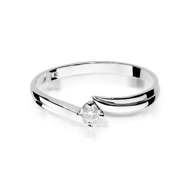 Inel Aur 14K cu Diamant Natural 0.10 ct, imaginea 5 din 10