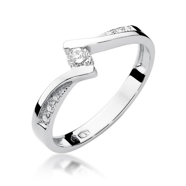 Inel Aur 14K cu Diamante Naturale 0.16 ct, imaginea 4 din 11