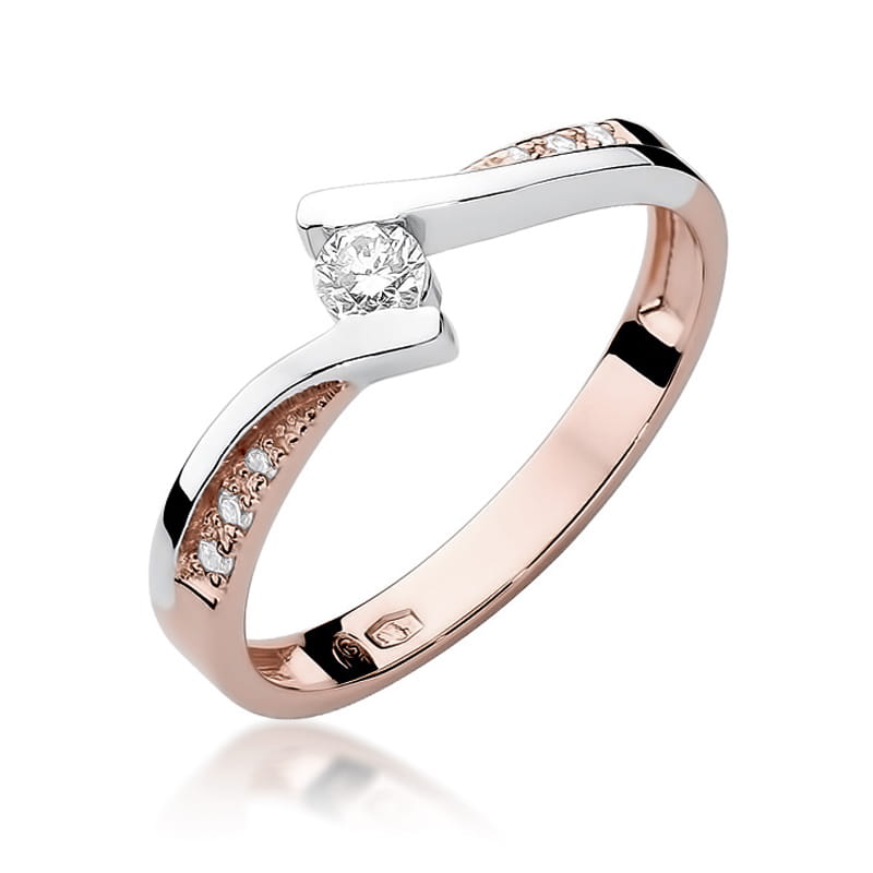 Inel Aur 14K cu Diamante Naturale 0.16 ct, imaginea 8 din 11