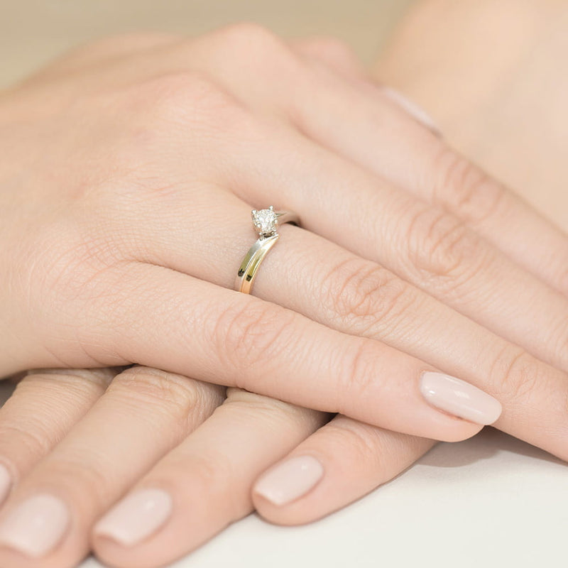 Inel Aur 14K cu Diamant Natural 0.30 ct, imaginea 4 din 11
